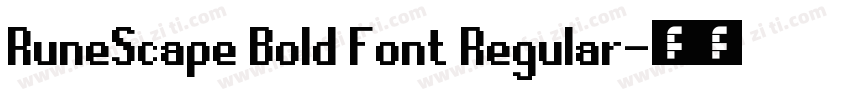 RuneScape Bold Font Regular字体转换